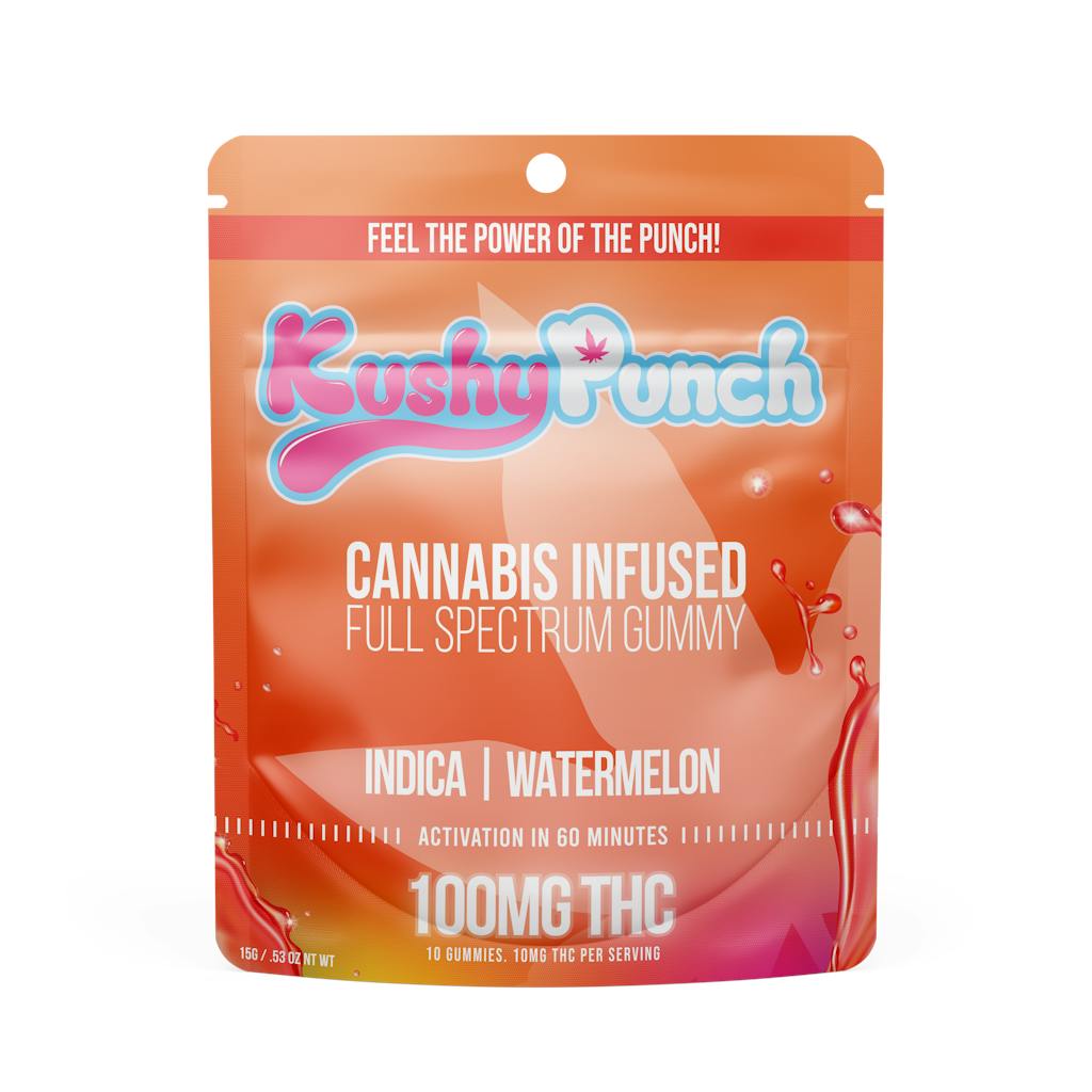 Photograph of product: Kushy Punch | Oui'd Watermelon Gummy 10pk
