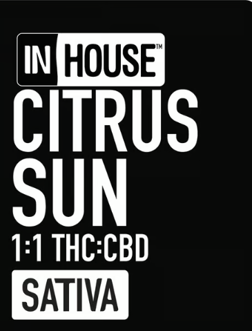 Photograph of product: INHOUSE - CART DISTILLATE - 0.5G - CITRUS SUN 1:1 -  Oui'd HYBRID