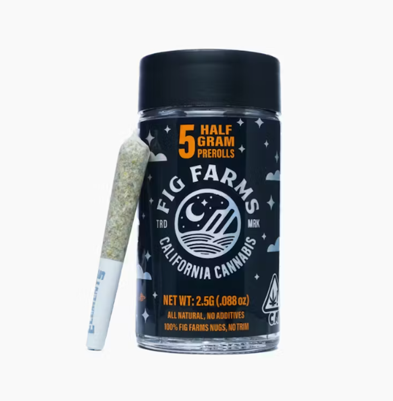Photograph of product: Holy Moly! (Si) PREROLLS 5pk - Fig Farms