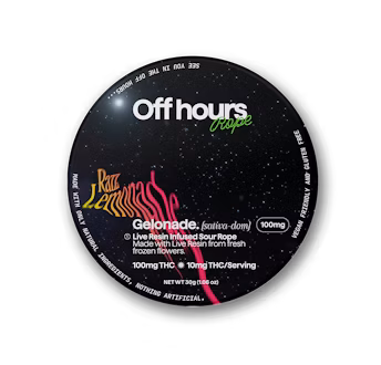 Photograph of product: Off Hours- Gelonade- Live Resin Rope- 100mg
