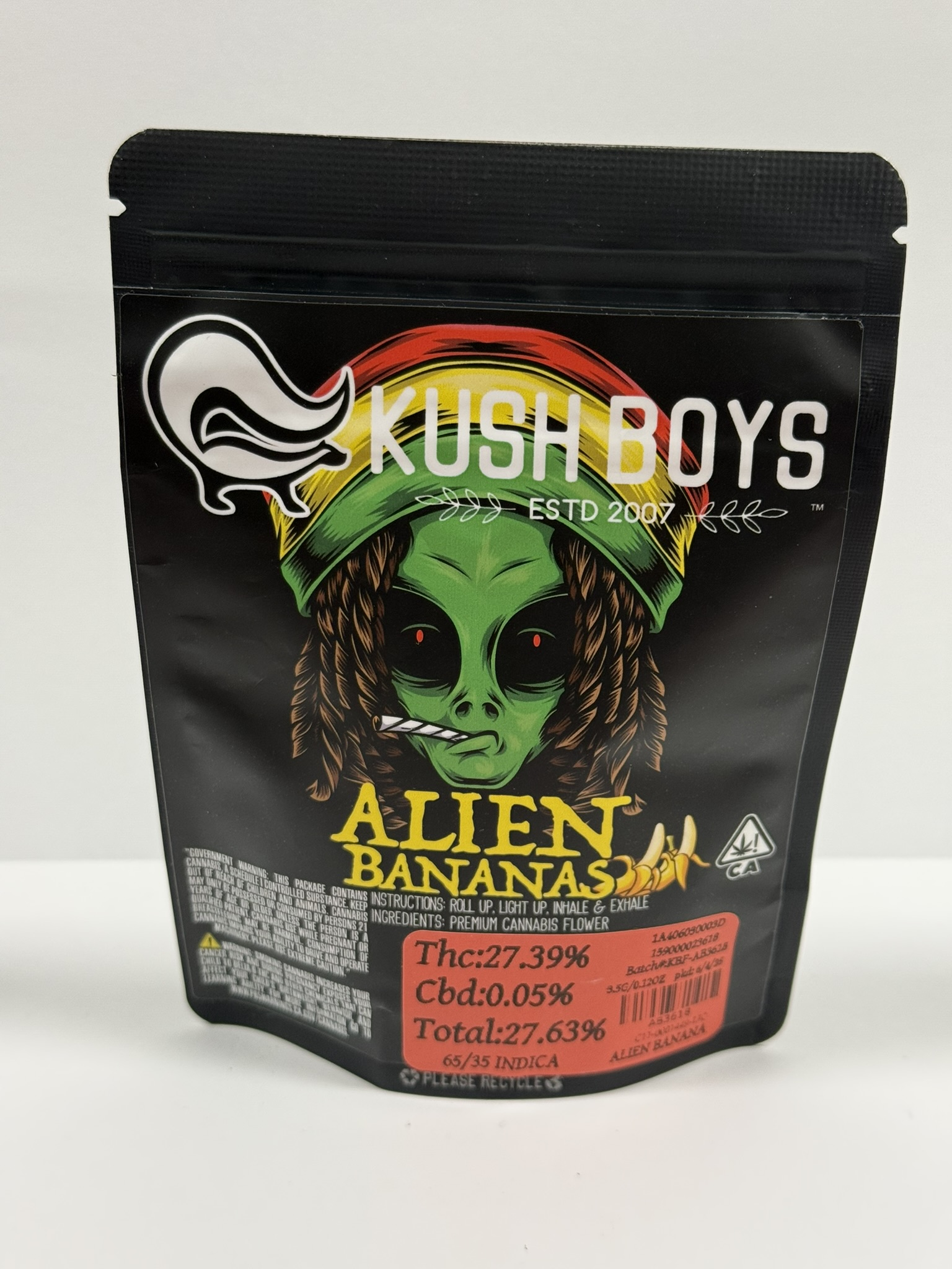 Photograph of product: Alien Bananas - Kush Boys - 3.5g