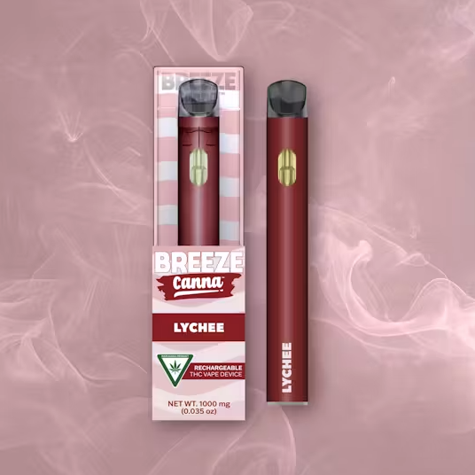 Photograph of product: Breeze Distillate All-in-One Vape - Lychee