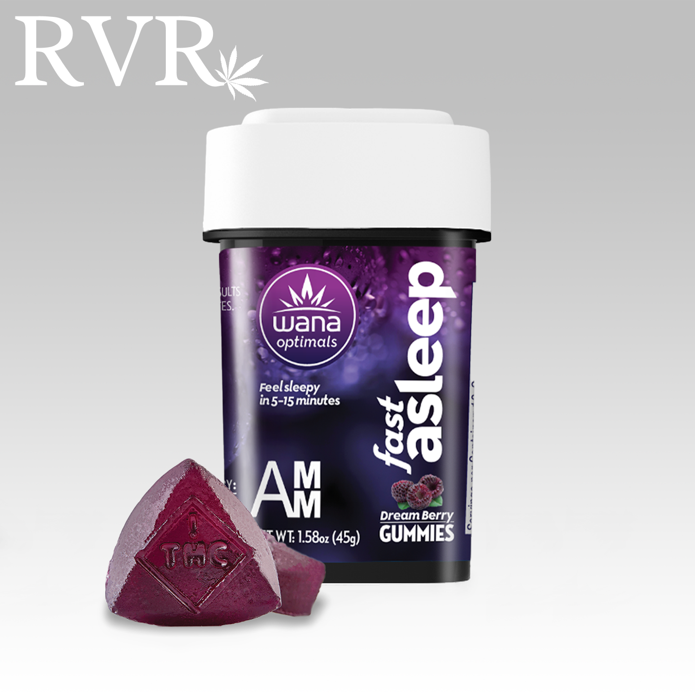 Photograph of product: AR-Wana Fast Asleep Gummies Dream Berry Hybrid 20mg 10pk
