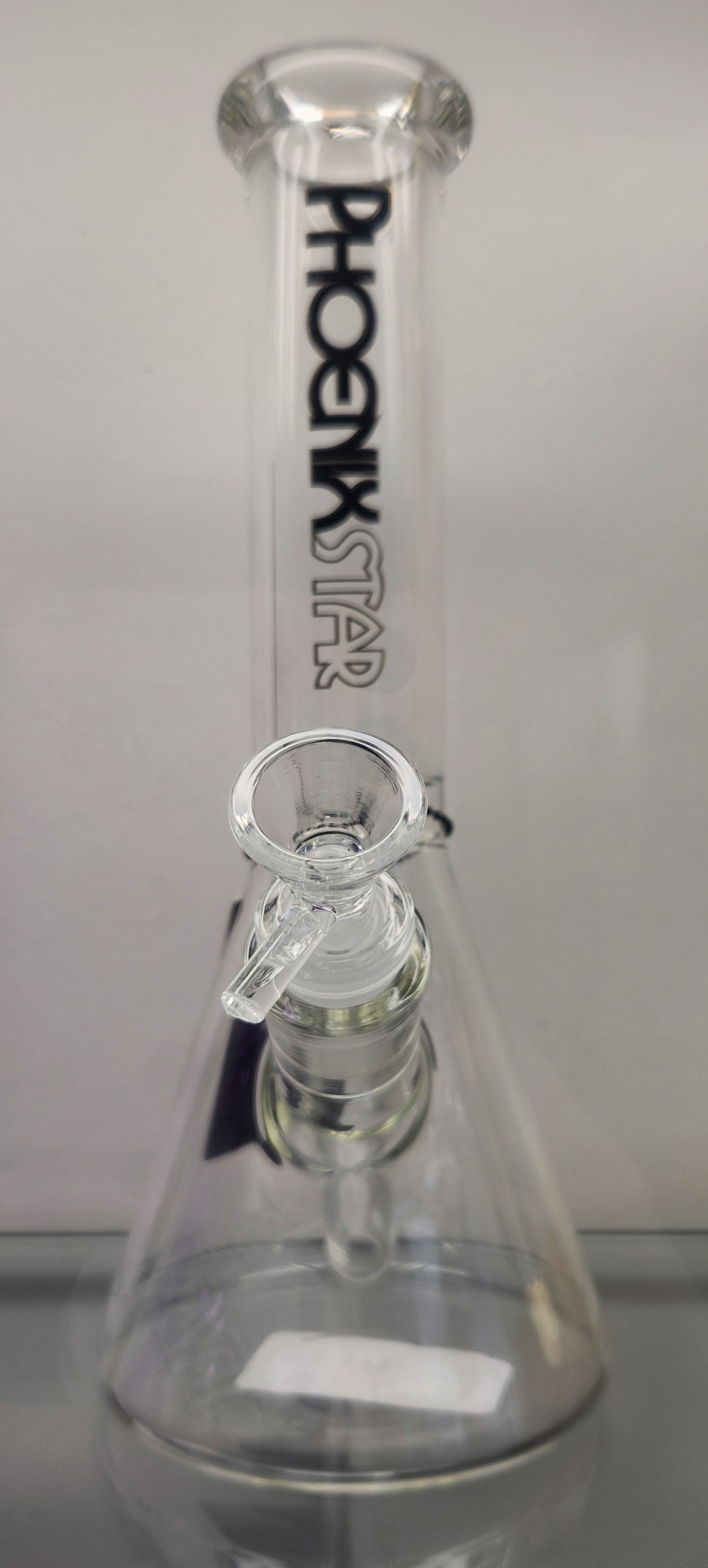 Photograph of product: Phoenix Star Glass Beaker Bong I Clear/Black I Highly Elevated
