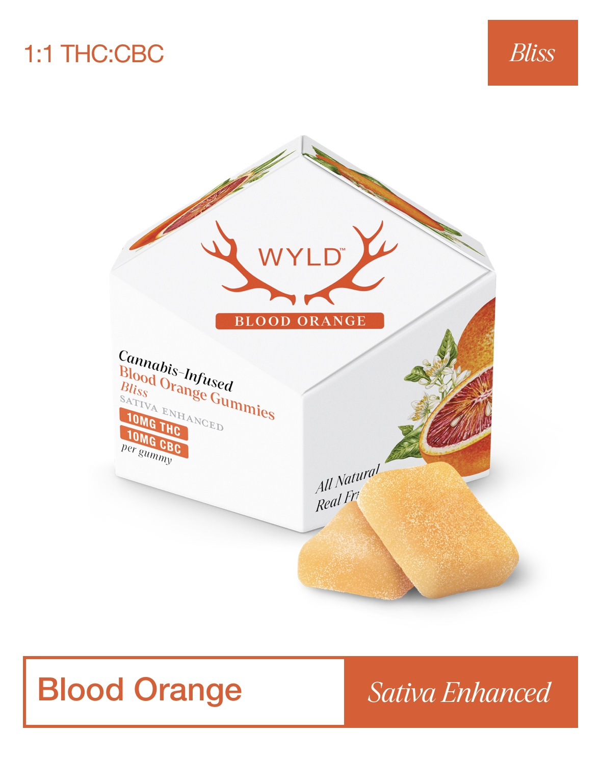 Photograph of product: Blood Orange 1:1 | 10mg | 10ct