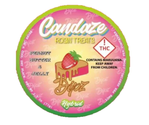 Photograph of product: Candaze Dipz Strawberry PBJ Rosin Gummy/Peanut Butter 100mg