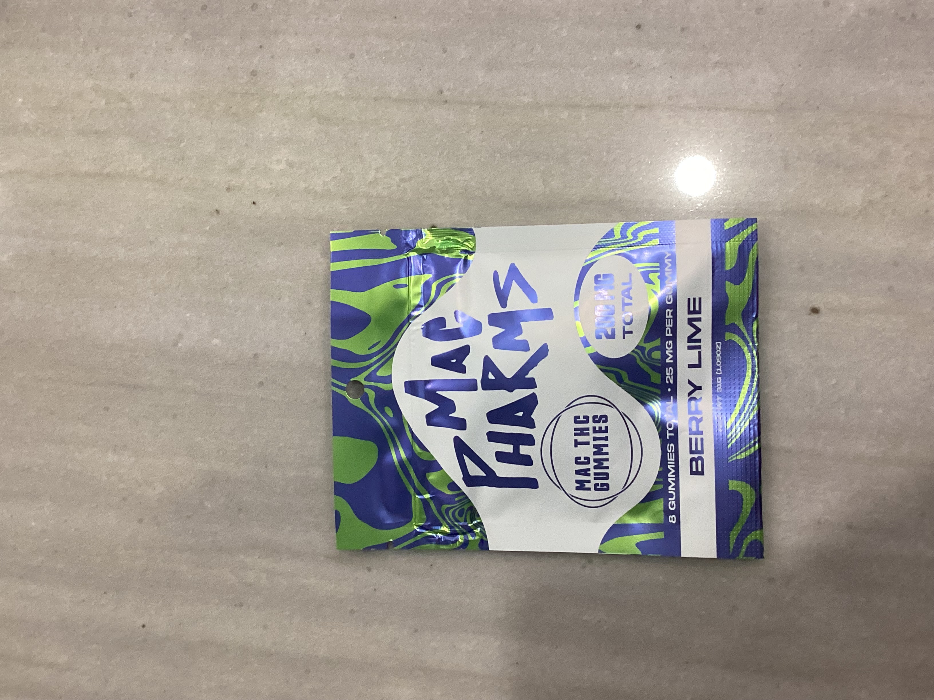 Photograph of product: MAC PHARMS | GUMMIES | 200MG | BERRY LIME