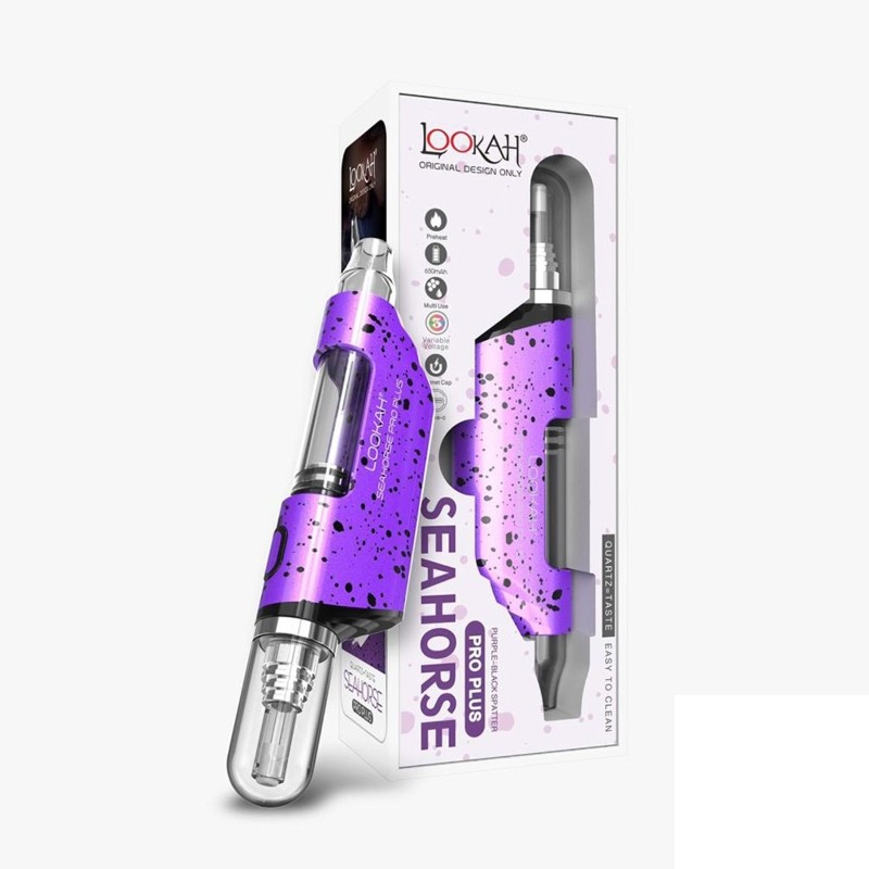 Photograph of product: Lookah Seahorse Pro Plus Purple-Black Spatter