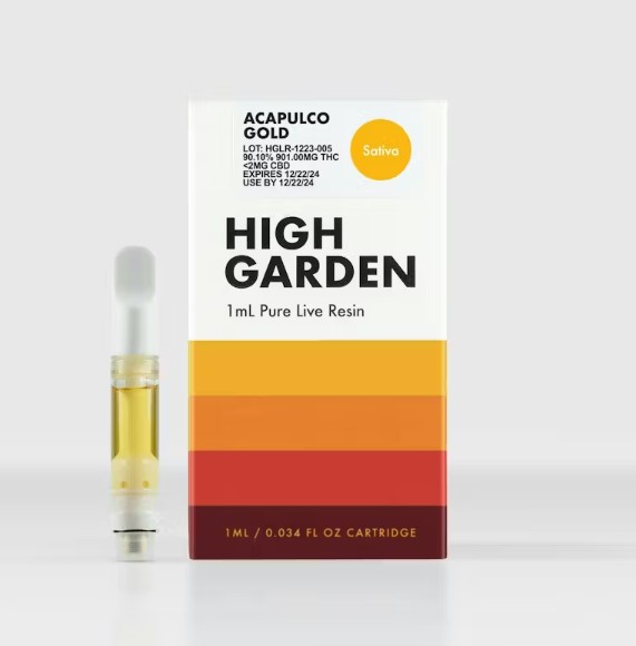 Photograph of product: High Garden | Acapulco Gold | Pure Live Resin 510 Cart