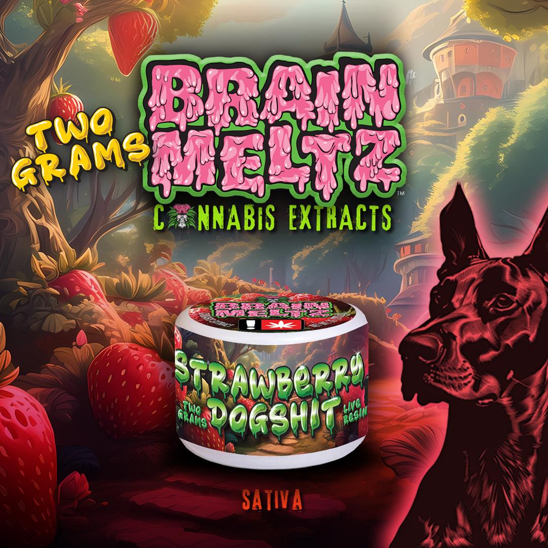 Photograph of product: Live Resin - 2g Brain Meltz - - Strawberry Dogshit