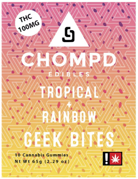Photograph of product: Chomp'd | Tropical Geek Bomb Gummy | 100mg