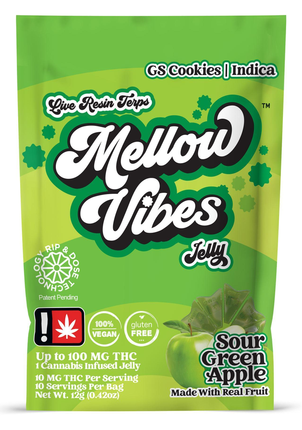 Photograph of product: Mellow Vibes | Sour Green Apple Oui'd