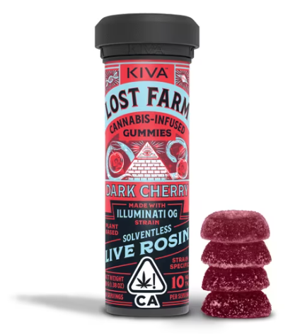 Photograph of product: DARK CHERRY ILLUMINATI OG - 100 MG - 10 PACK