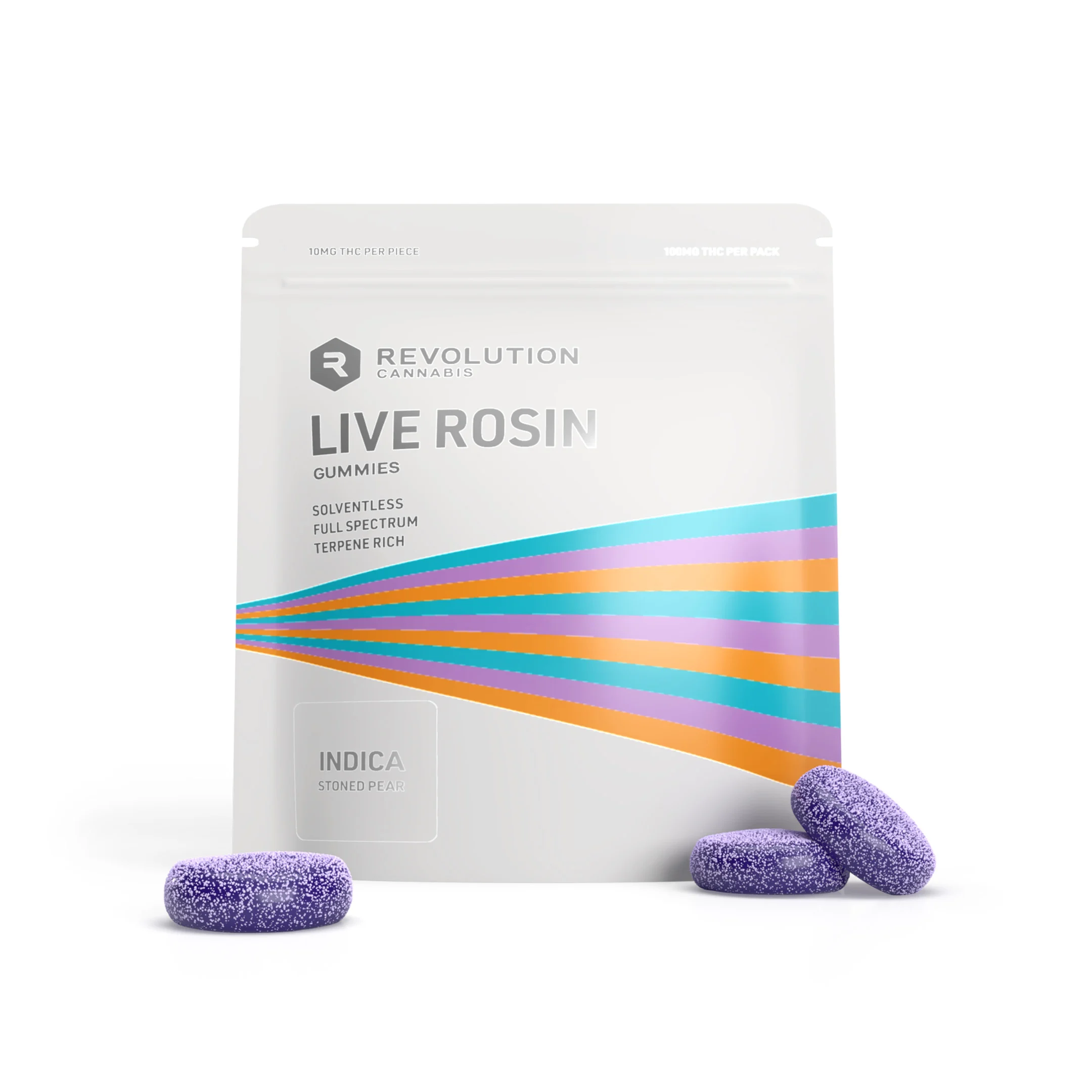 Photograph of product: Revolution | Edible Gummy (Rosin) Stoned Pear 10pk | 100mg