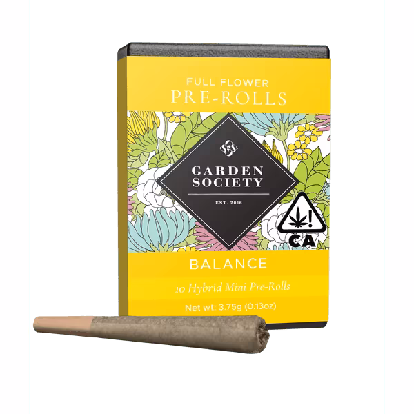 Photograph of product: Rainbow Sherbert - 3.75g Preroll 10pk | Garden Society