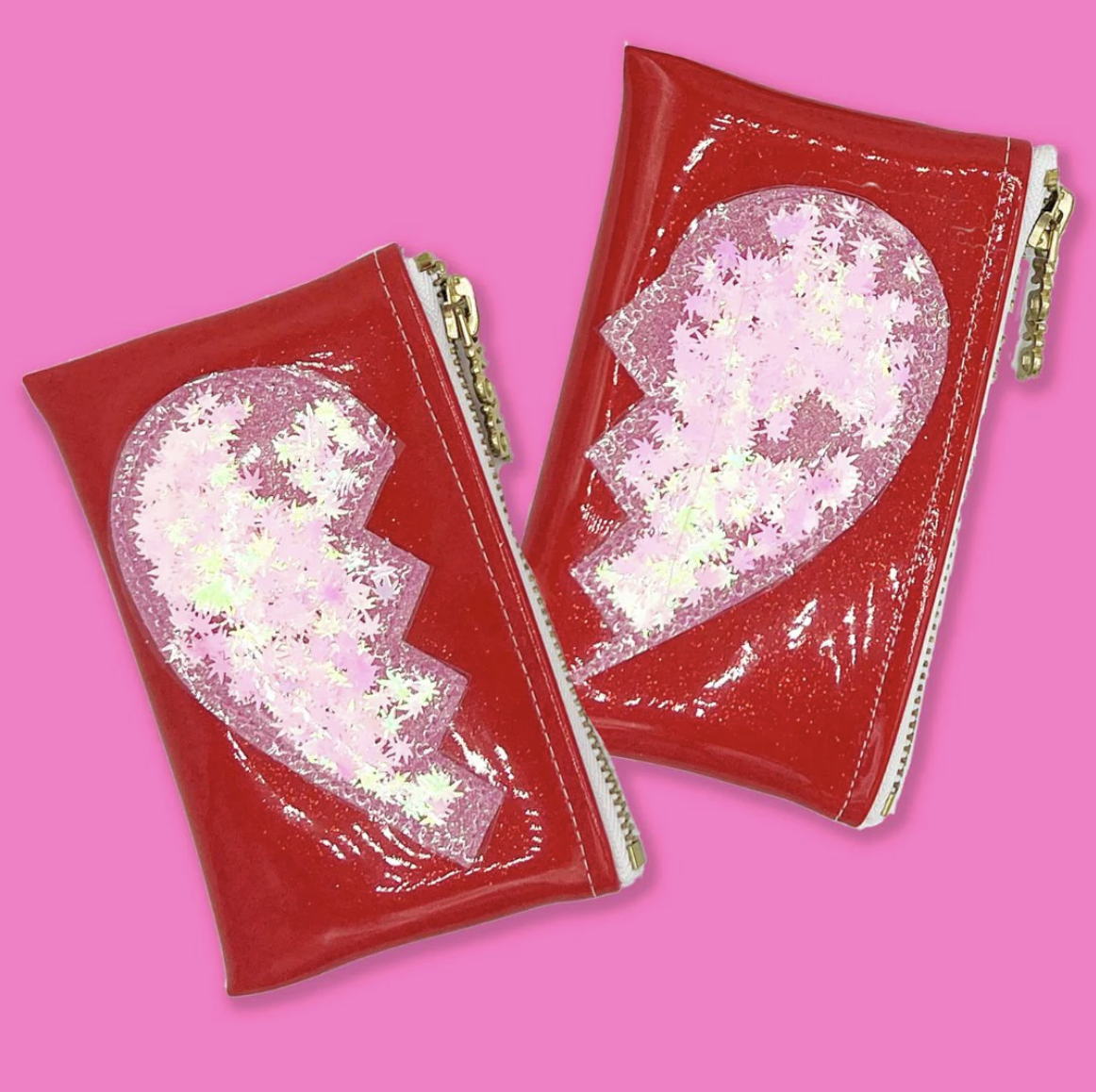 Photograph of product: KushKards | Half Heart Mini Keychain Clutch
