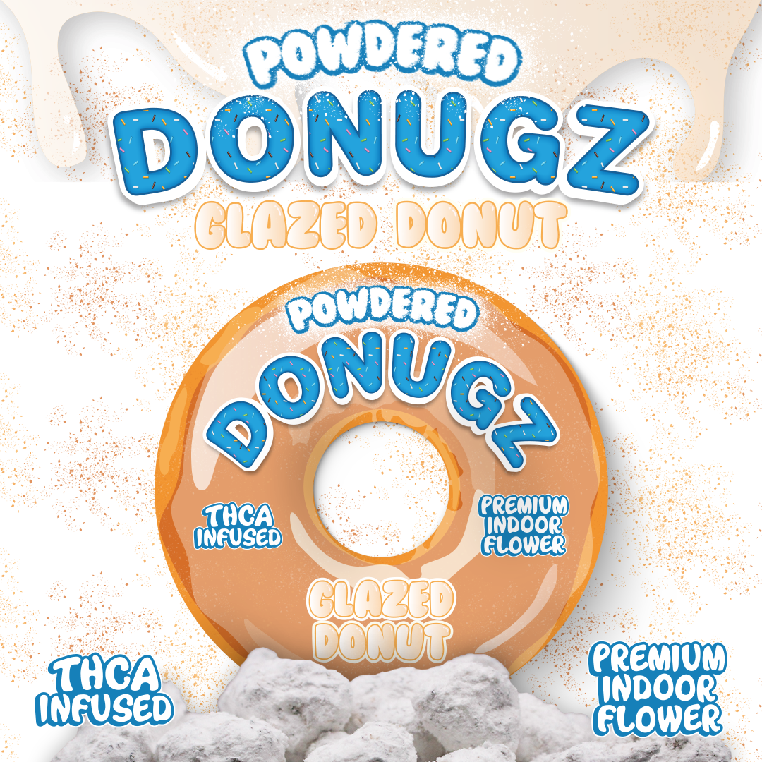 Photograph of product: Powdered Donugz Infused Jelly Donut - 3.5g