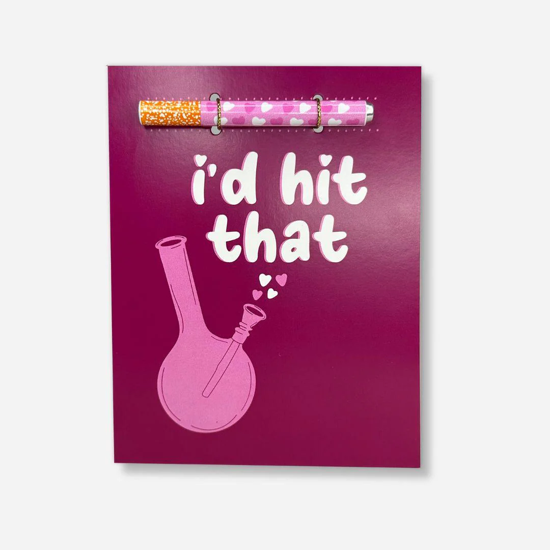 Photograph of product: Kush Kard I'd Hit That Greeting Card with One-Hitter Pipe