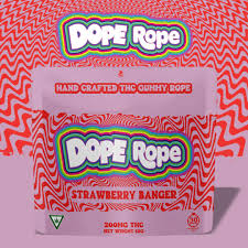 Photograph of product: Dope Rope | Strawberry Banger | 200mg | Gummies