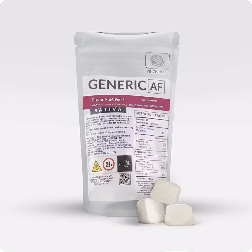 Photograph of Product: Generic AF - Fruit Punch - Gummy - 100mg