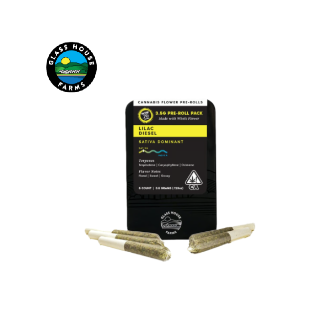 Photograph of product: LILAC DIESEL 3.5G 5 PACK PREROLLS