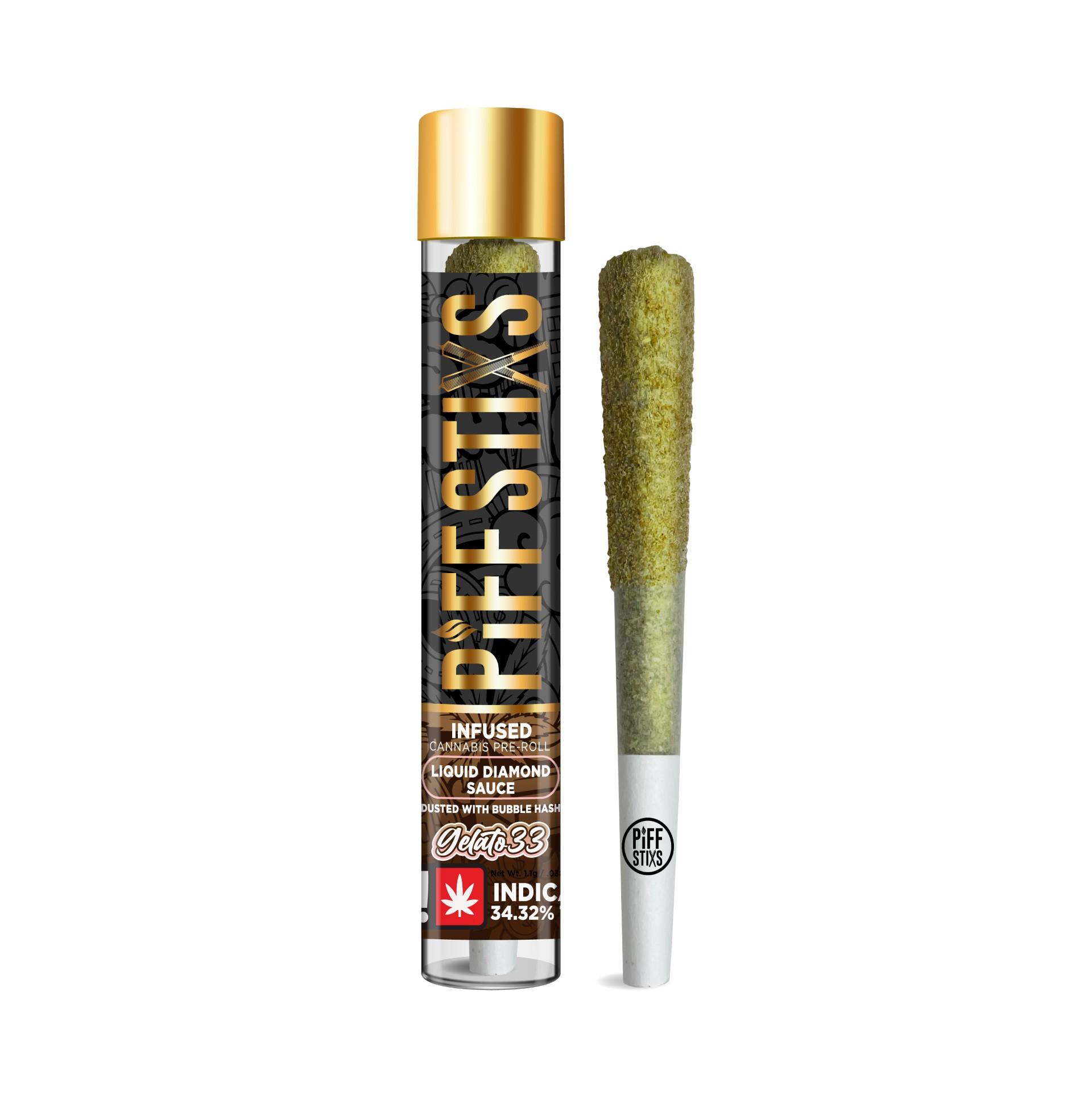 Photograph of product: Gelato #33 Infused Pre Roll (Piff Stixs)