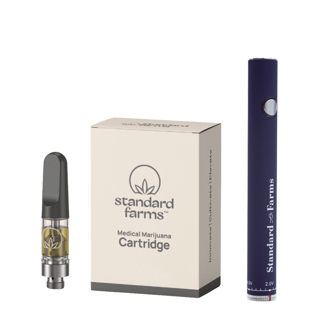 Photograph of product: Standard Farms | LA Kush Cake - Cart with Battery | Live Rosin