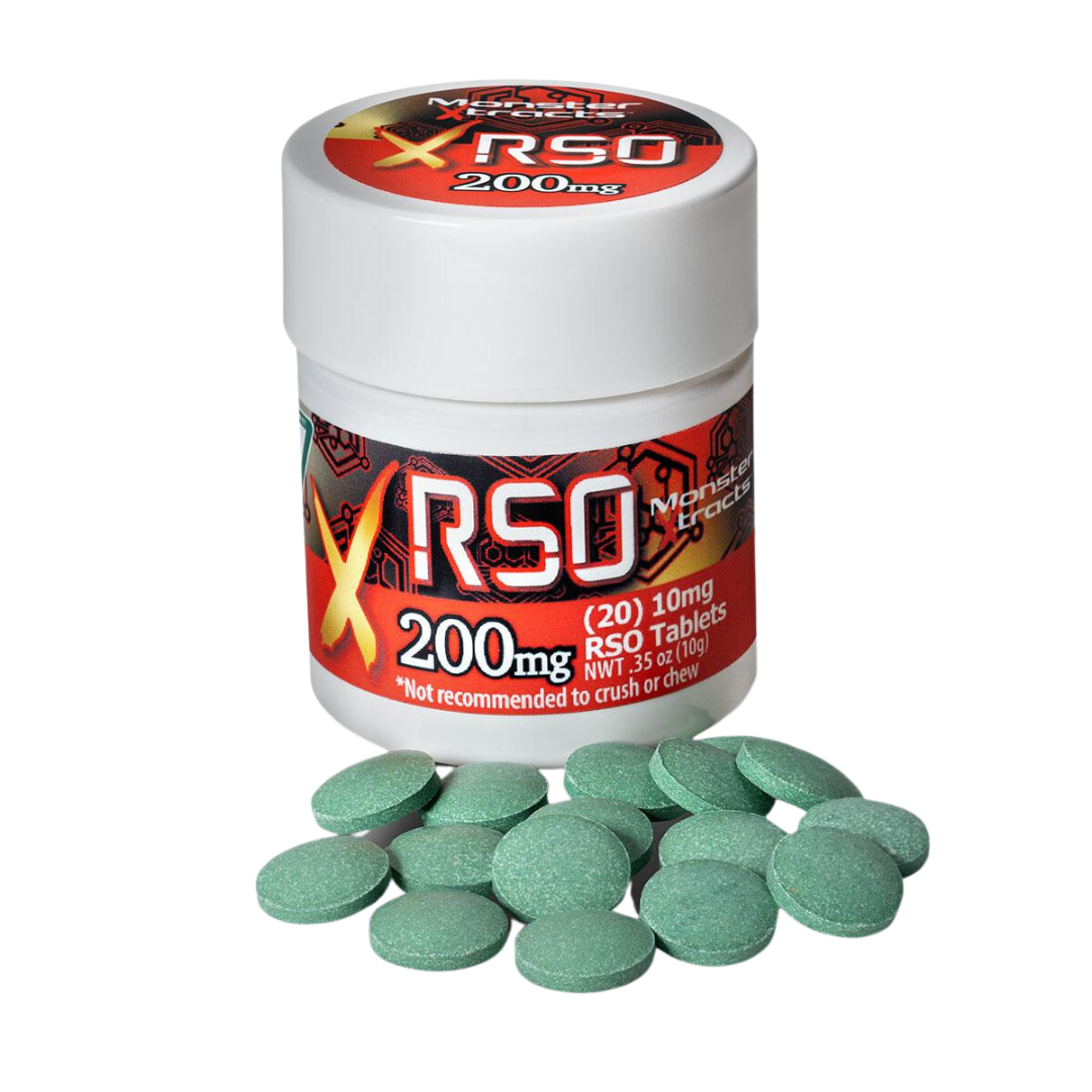 Photograph of product: Monster 200mg RSO - RSO Tablets - REC