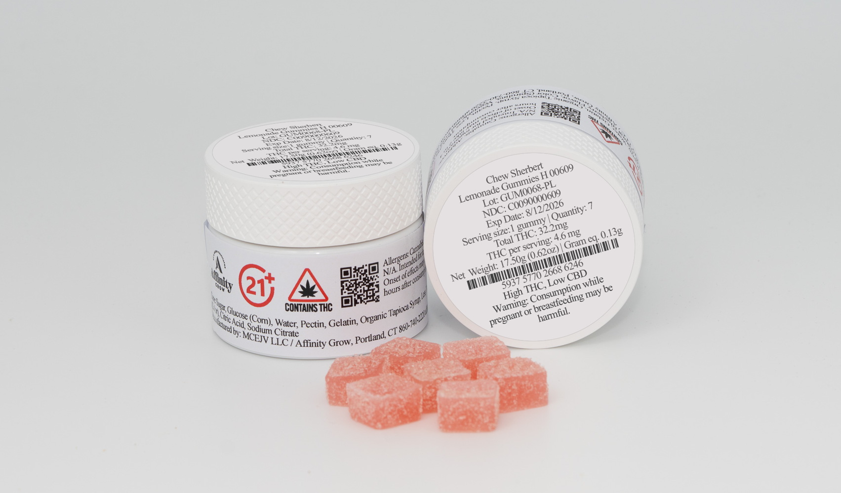 Photograph of product: Sherbet Lemonade | Gummies | 32mg | 00609