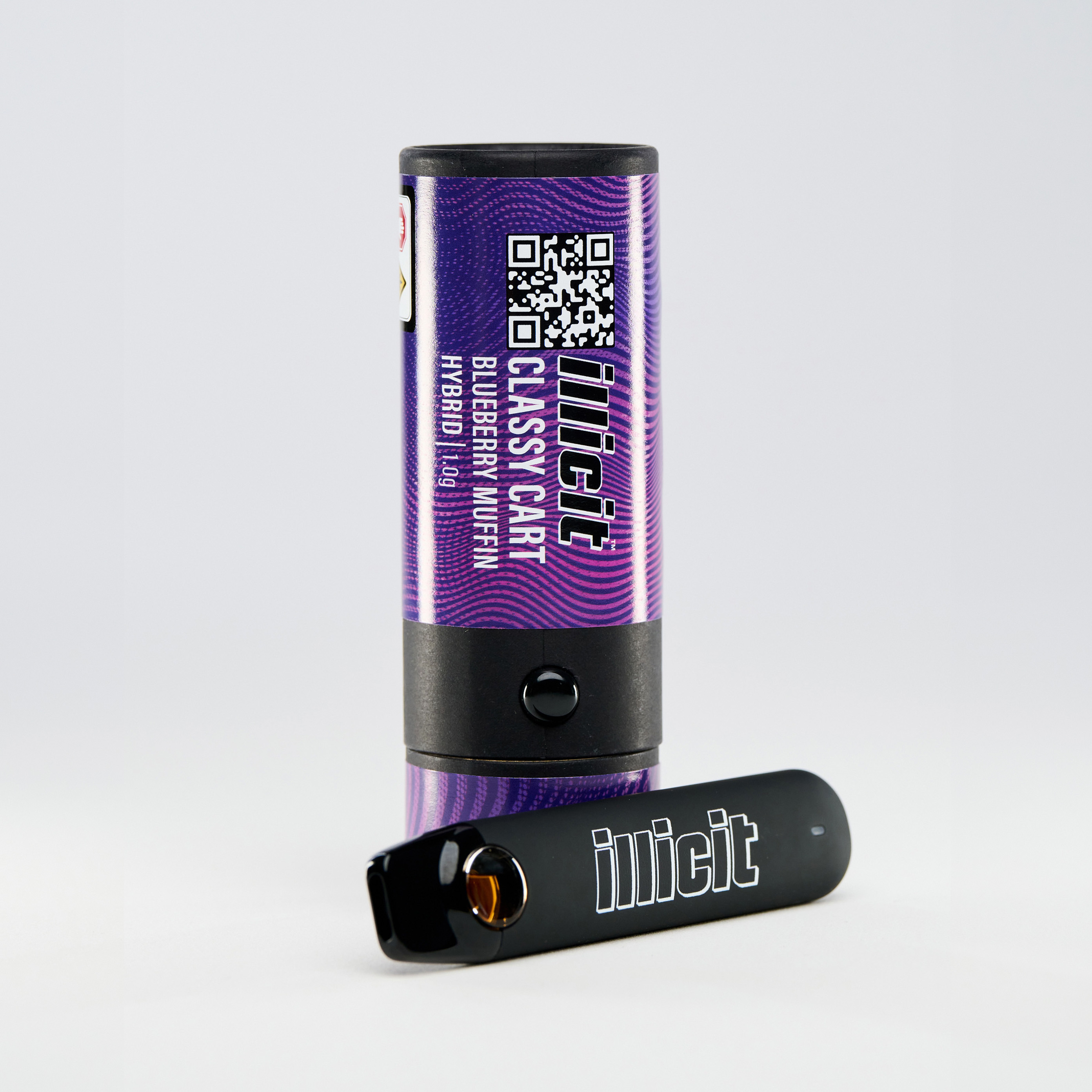 Photograph of product: Illicit | Distillate Disposable | Blueberry Muffin | 1g