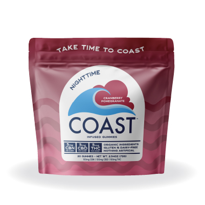 Photograph of product: Cranberry Pomegranate 1:1:1 5mg (20ct) - Coast