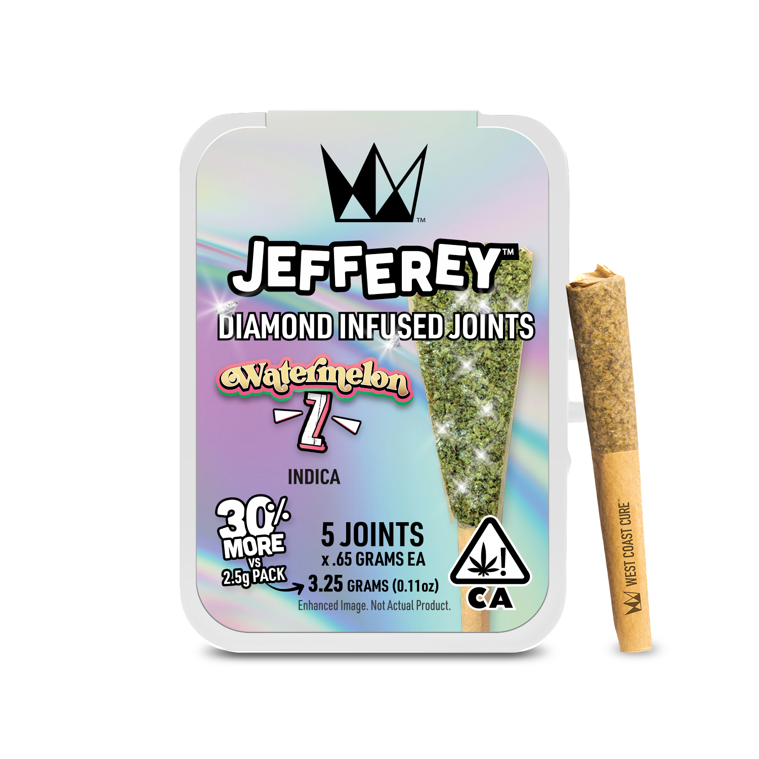 Photograph of product: 1.2g Watermelon Z Jefferey Preroll - West Coast Cure