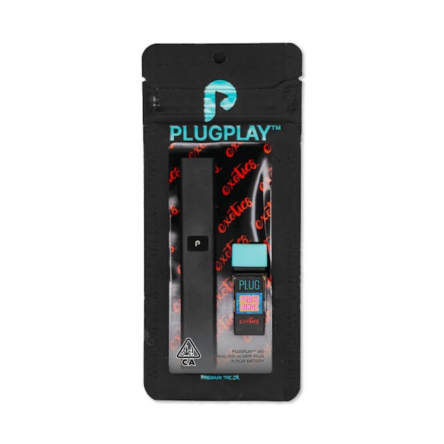Photograph of product: PLUGplay - AIO Peach Ringz Pod + Battery 1g - PLUGplay - AIO Peach Ringz Pod + Battery 1g