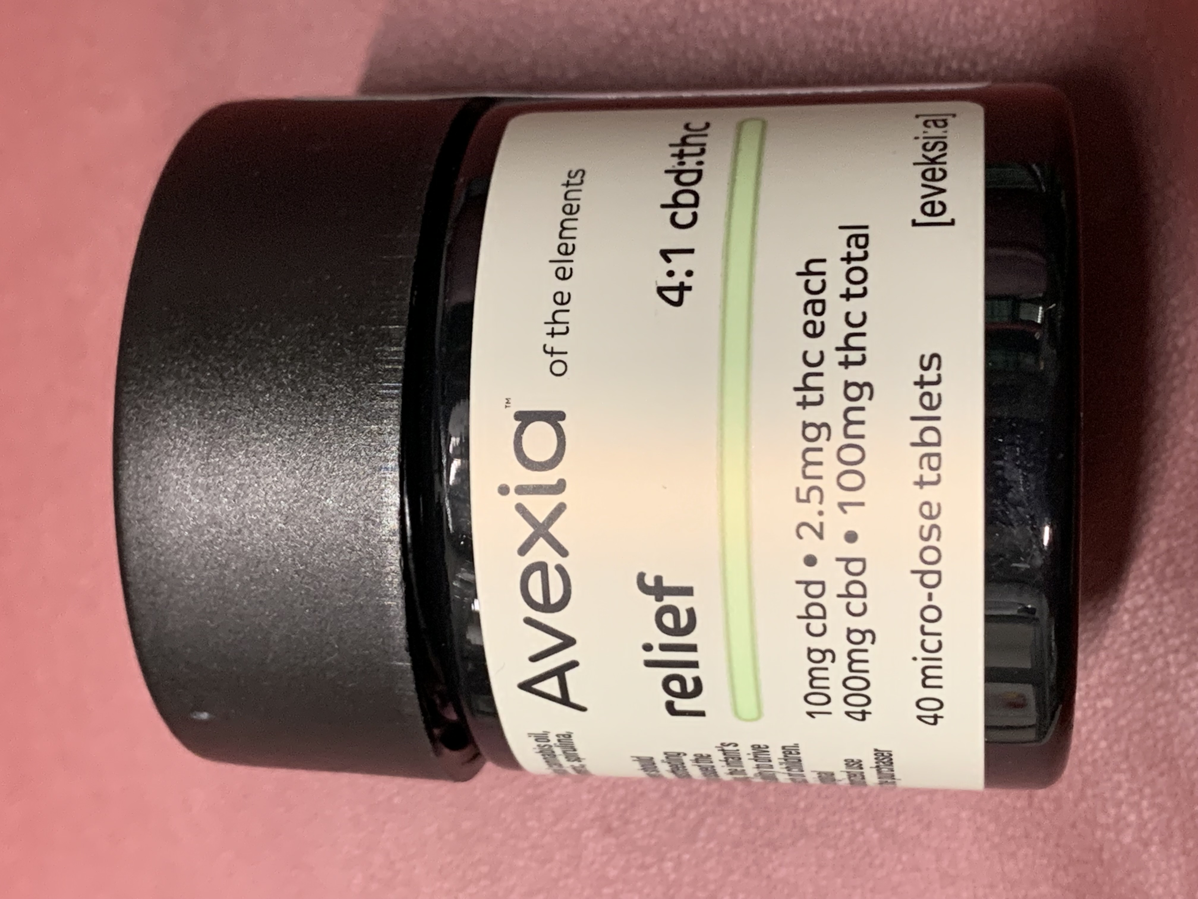 Photograph of product: Relief Tablet 4:1 CBD:TH-oui