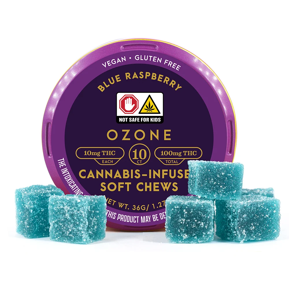 Photograph of product: Blue Raspberry | Ozone | 100mg Gummies