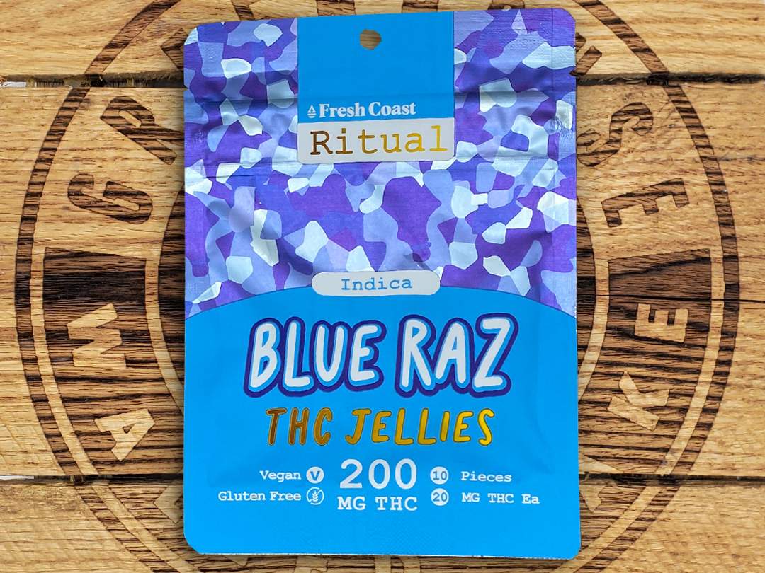 Photograph of product: Jellies | Blue Raspberry Gummies | 200mg