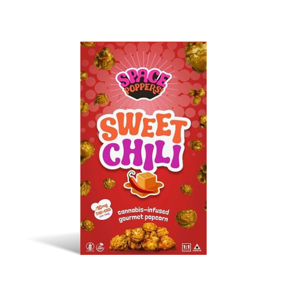 Photograph of product: Space Poppers Popcorn - Sweet Chili 1:1 (50pk)