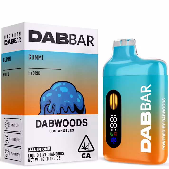 Photograph of product: 1g Gummi (Hybrid) Dab Bar Liquid Live Diamonds All-in-One TH-oui:84% $49