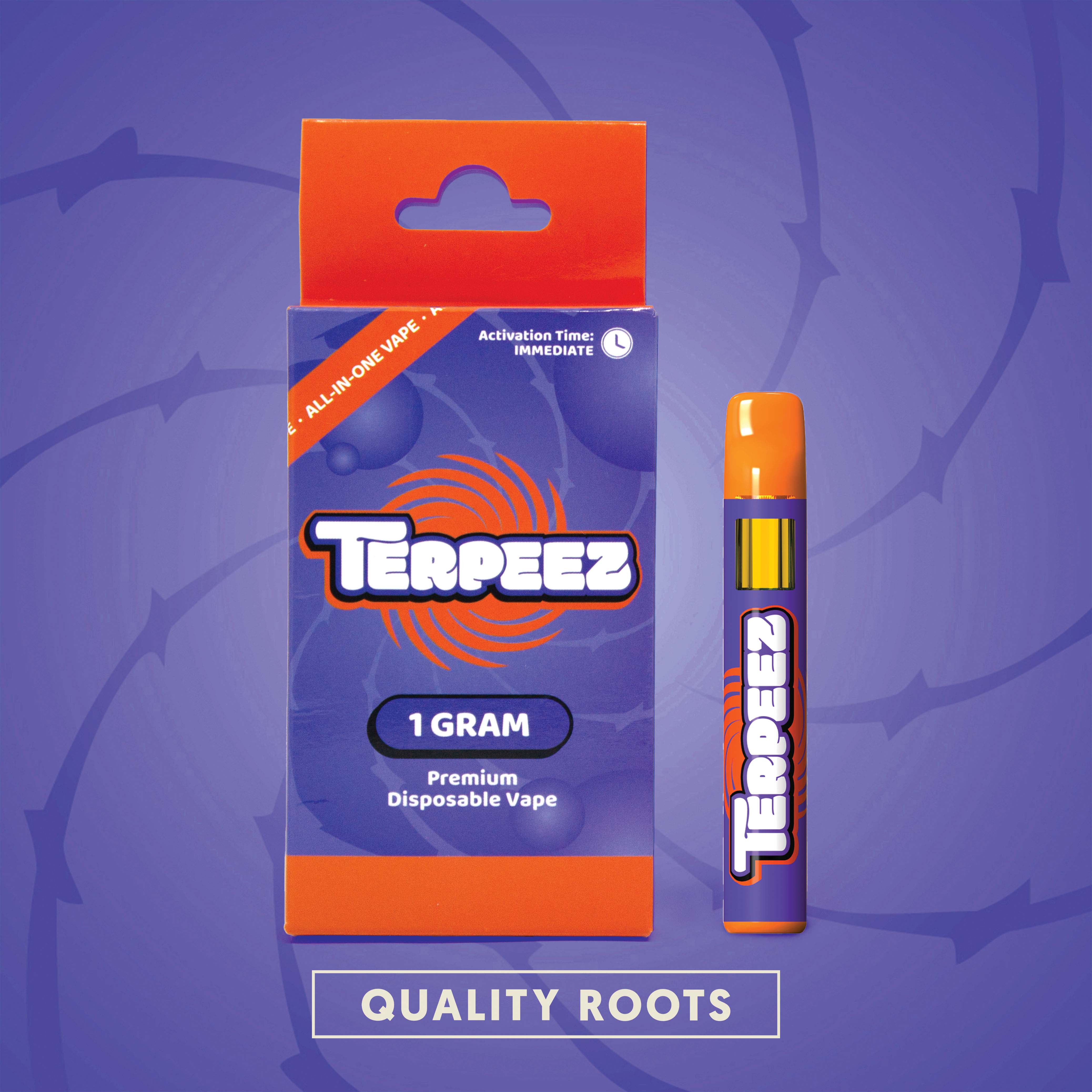 Photograph of product: Terpeez - Grandaddy Purple Live Resin Disposable 1g