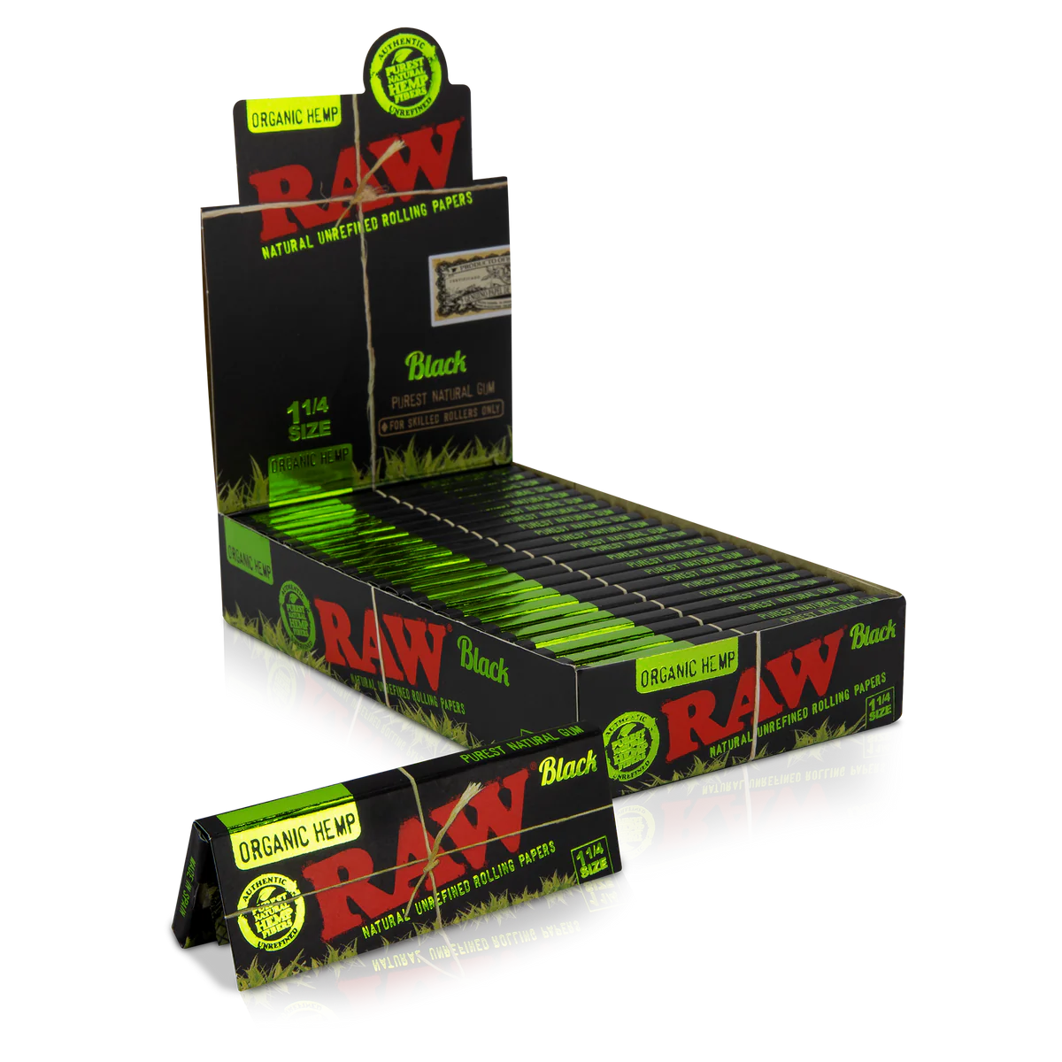 Photograph of product: Raw organic black 1/4