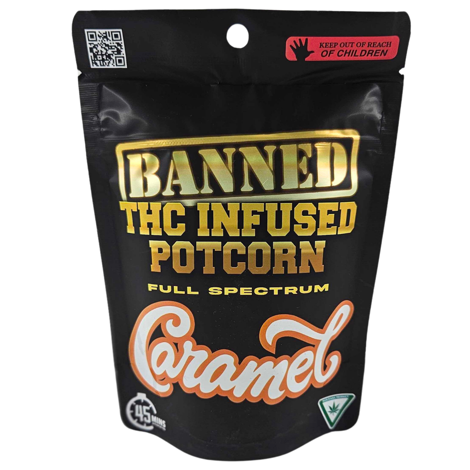 Photograph of product: BANNED | Edible | Baked Good | Caramel Potcorn | 200mg