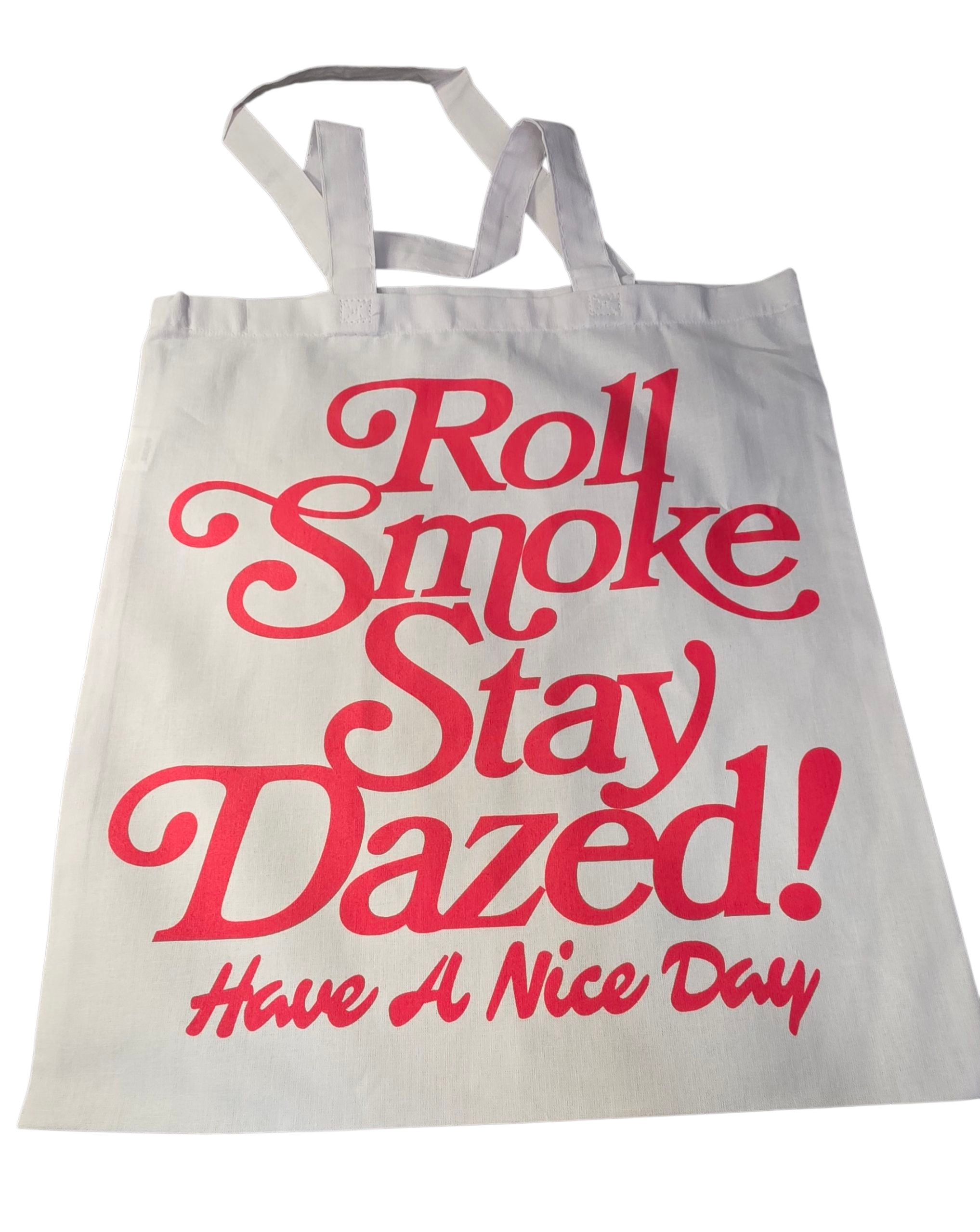 Photograph of product: Roll Smoke x Dazed Tote Bag - White