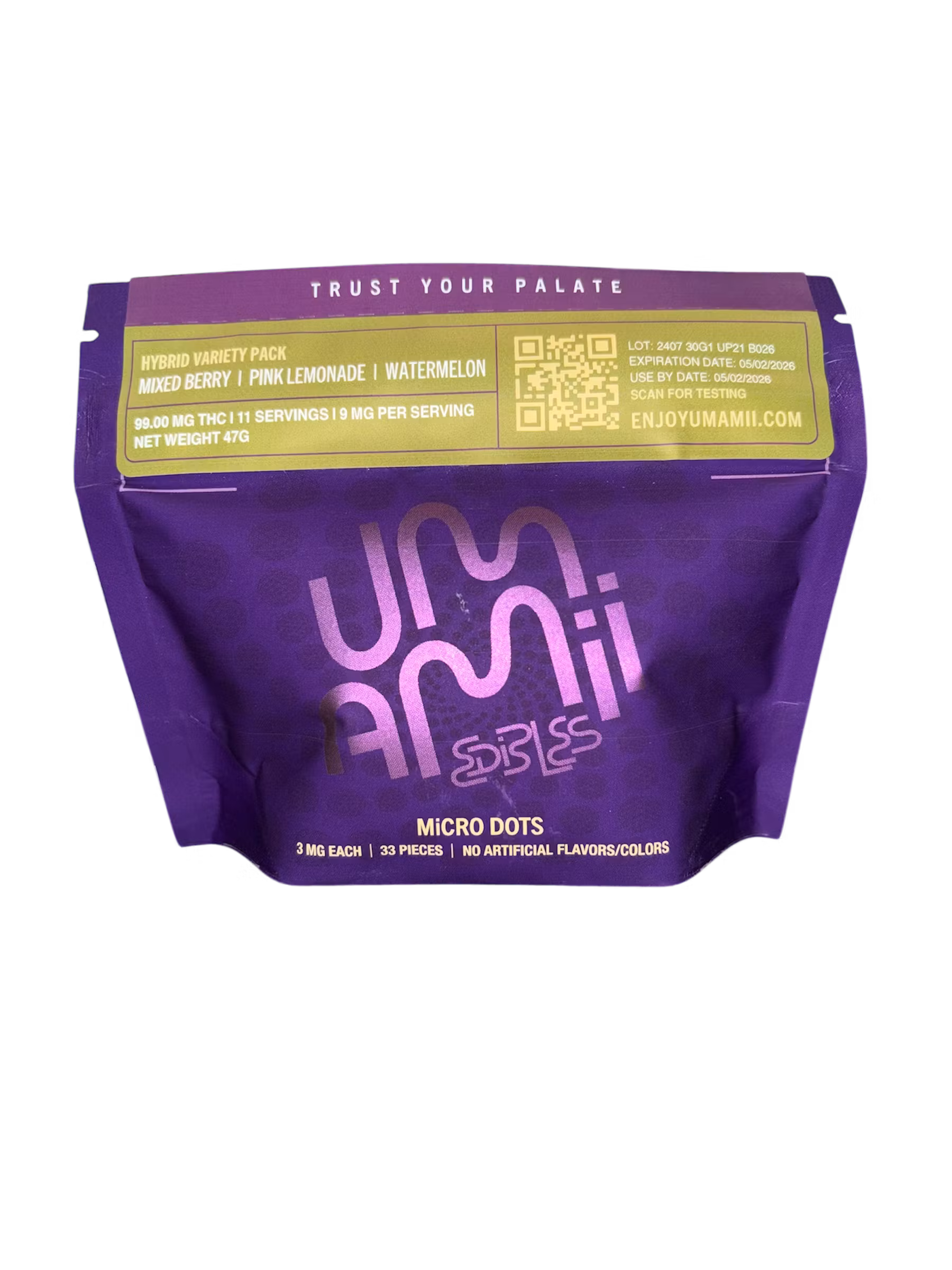 Photograph of Product: Umamii | Gummy Variety Pack | Gummies | 33pk | 99mg