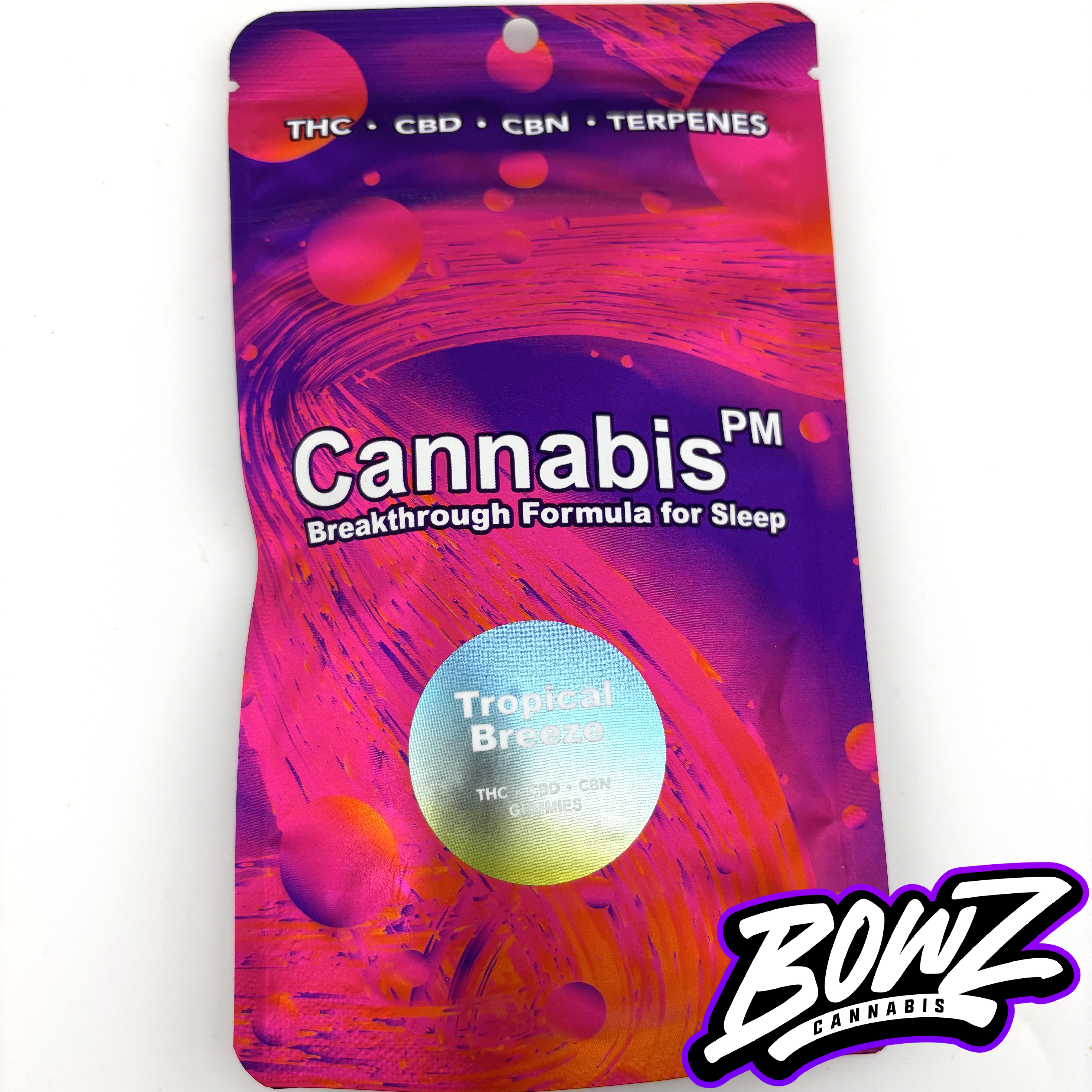 Photograph of product: Oui'd PM - Gummies - (50mg) - 1:1:1 TH-oui+CBD+CBN - **TROPICAL BREEZE** (4/$20)