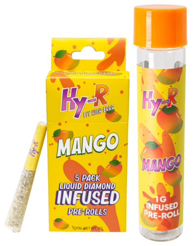 Photograph of Product: HY-R | ICC | Infused Preroll Pack | Mango | 5 x