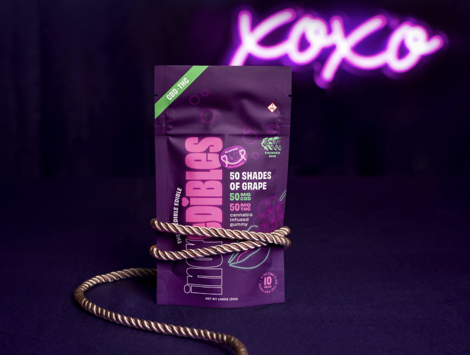 Photograph of product: 50 Shades of Grape 1:1 TH-oui:CBC | Soft Lozenges [10pk x 10mg]