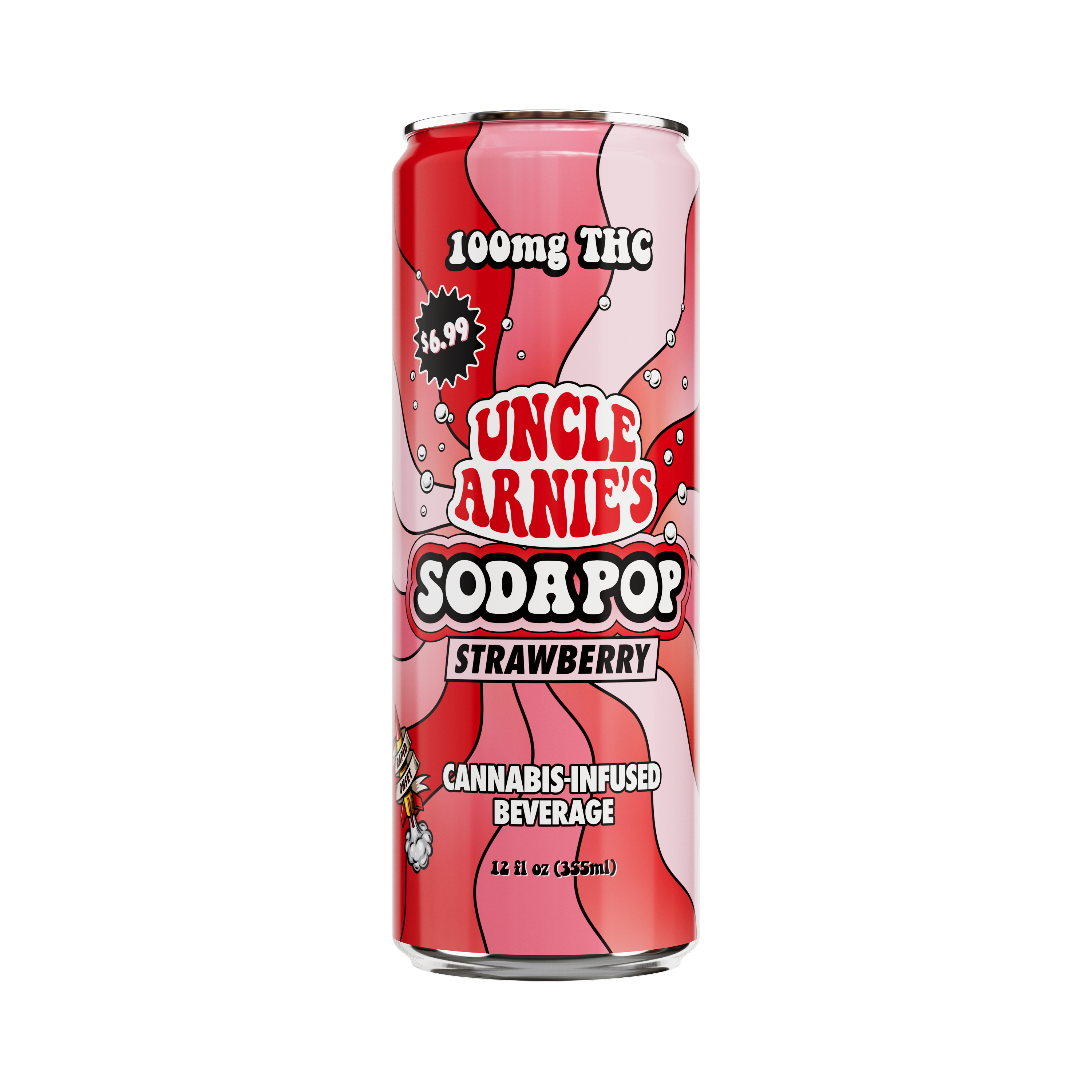 Photograph of product: Uncle Arnie's | Strawberry Soda | 12oz | 100mg