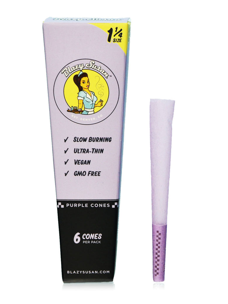 Photograph of product: 1 1/4" Purple Rolling Cones (x6)
