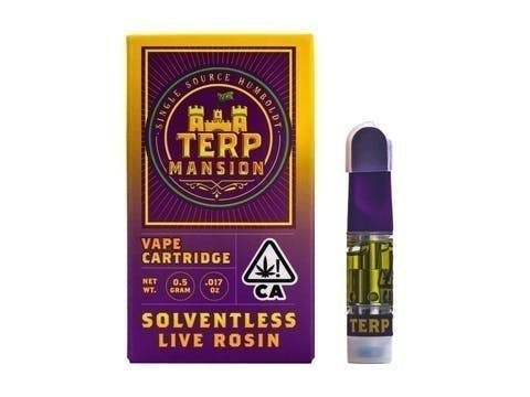 Photograph of product: Terp Mansion .5g Cherry Pie Live Rosin Cart 73%