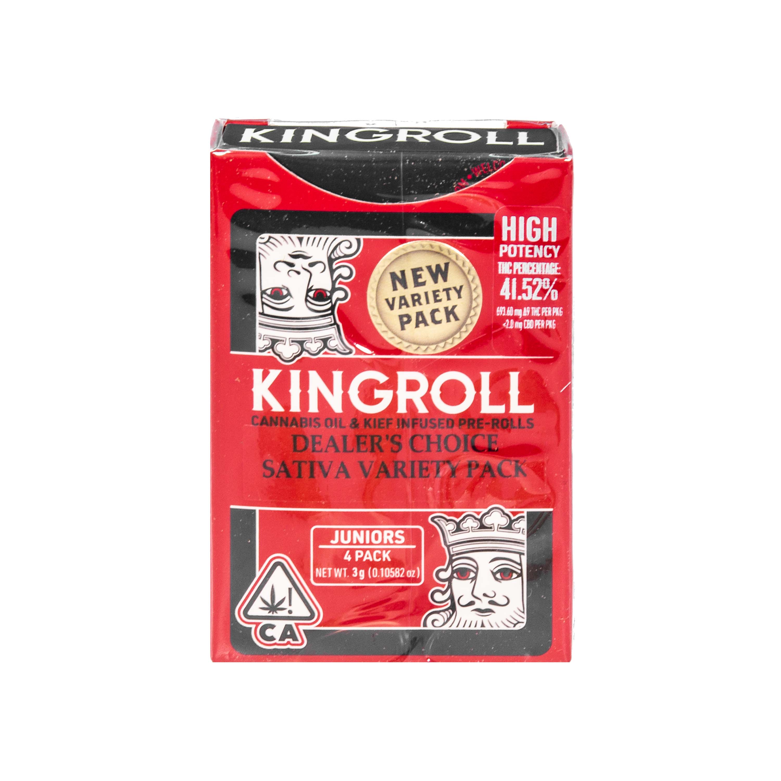 Photograph of product: Kingroll | Variety Oui'd Mix#5 Infused Jr. Pre-roll Pack (3g)